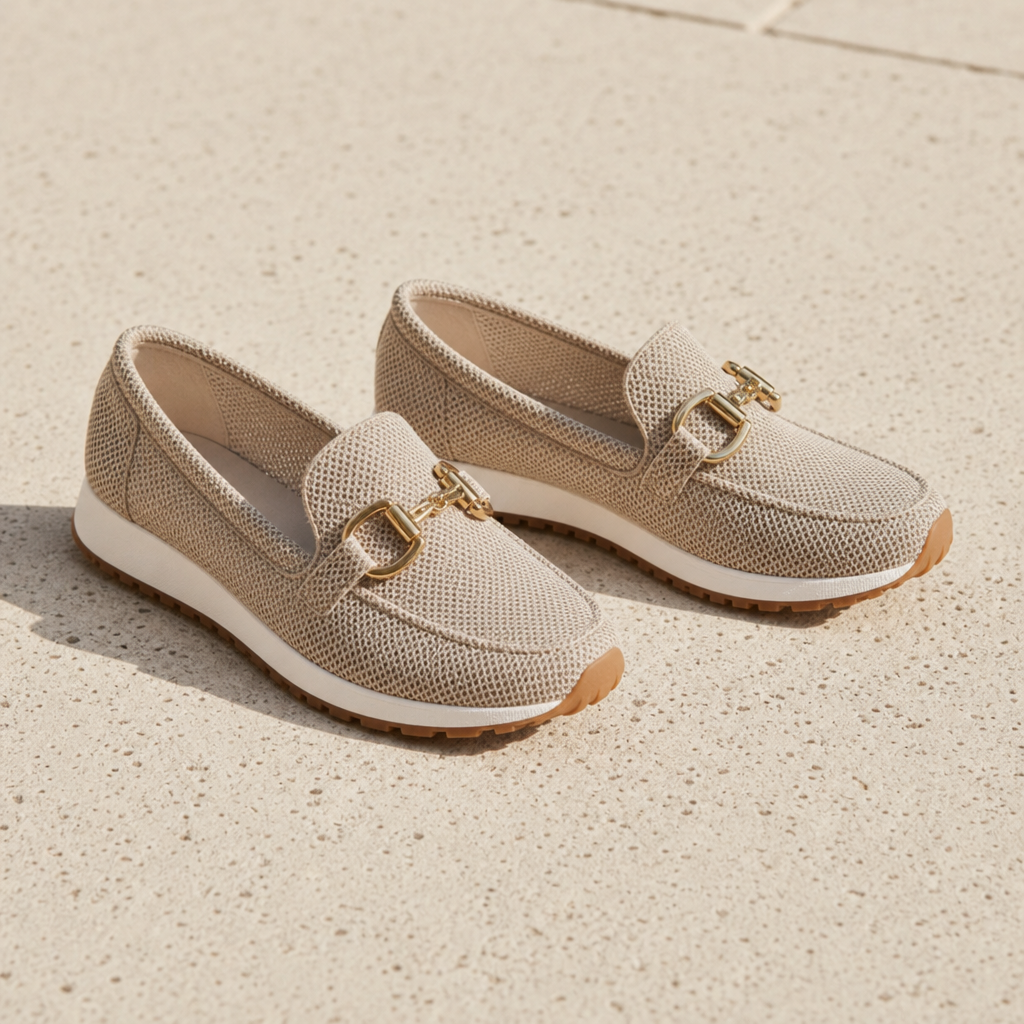 Ravello Orthopedic Platform Loafers in Beige