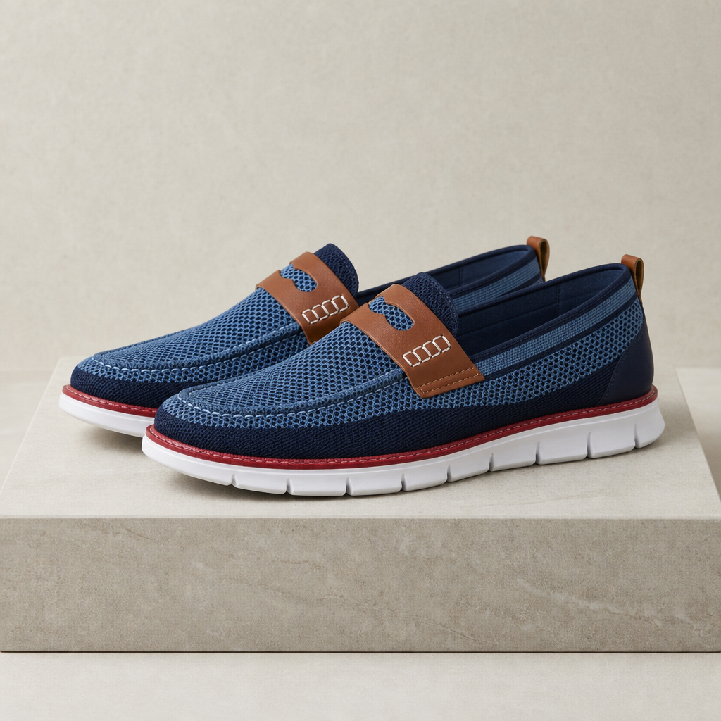 Camogli Mesh Slip-On Loafers in Blue