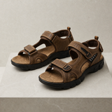 Bolzano Velcro Strap Trekking Sandals in Brown