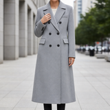 Como Double Breasted Overcoat in Gray