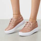 Ericeira Orthopedic Gold-Stud Sneakers in Rose Gold