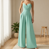 Urbino Sweetheart Wide Leg Jumpsuit in Mint Green