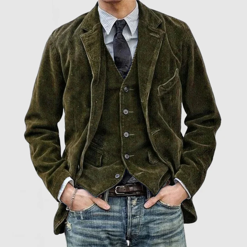 Feltre Corduroy Blazer with Matching Waistcoat
