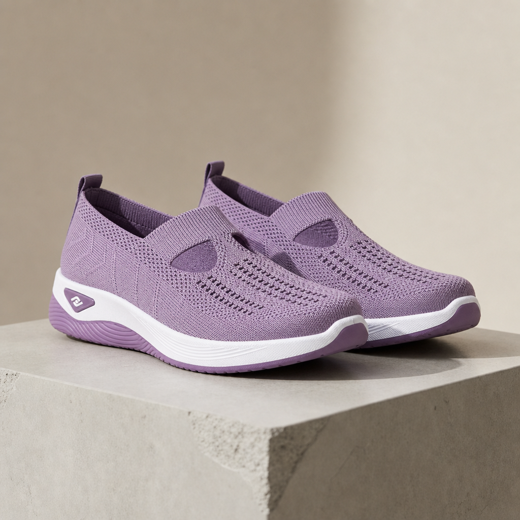 Spetses Orthopedic Knit Slip-Ons in Lilac