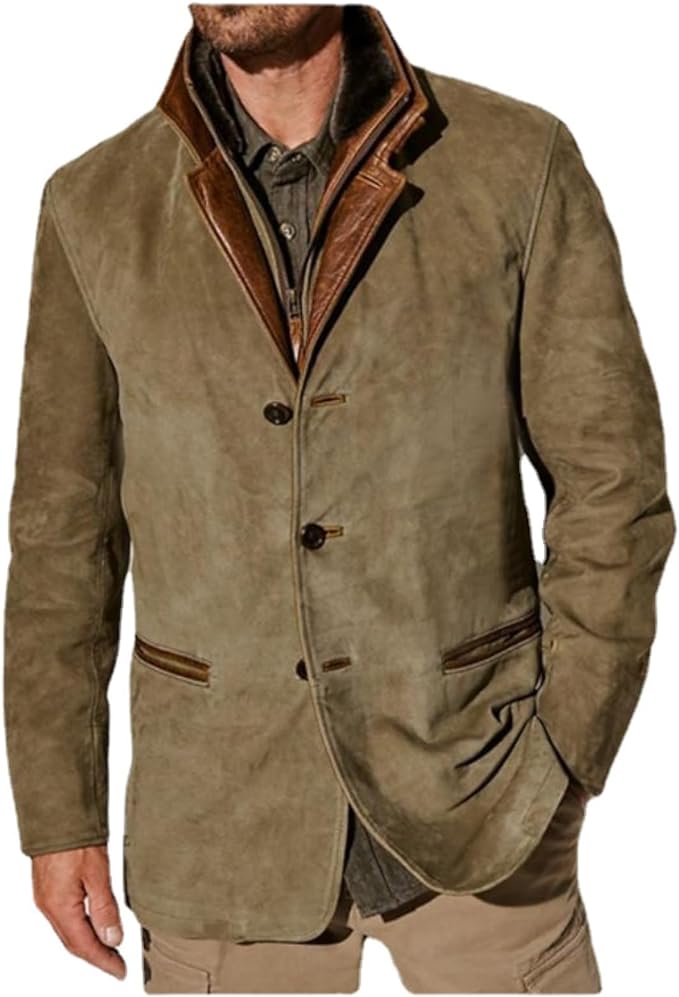 Men’s Conversano Leather Button-Up Jacket