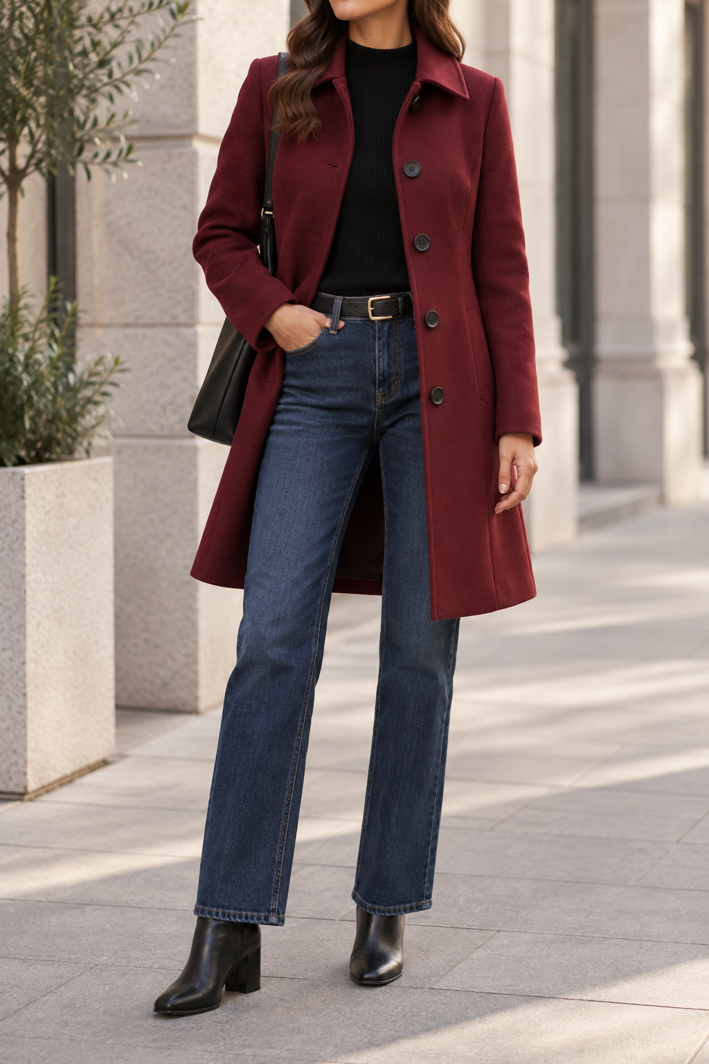 Gozo Structured Wool Coat