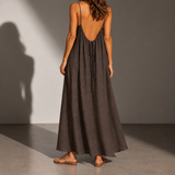 Rab Backless Linen Maxi Dress