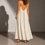 Rab Backless Linen Maxi Dress
