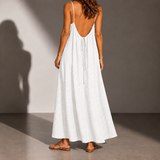 Rab Backless Linen Maxi Dress