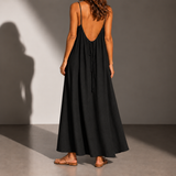 Rab Backless Linen Maxi Dress