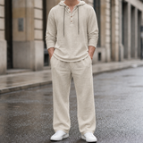Patmos Hooded Henley Linen Set