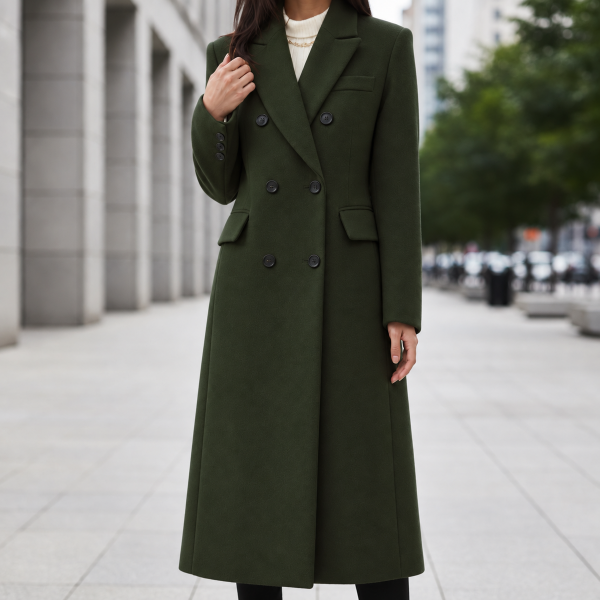 Como Double Breasted Overcoat
