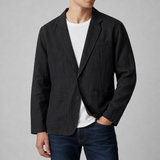 Alicante Linen Casual Blazer in Black