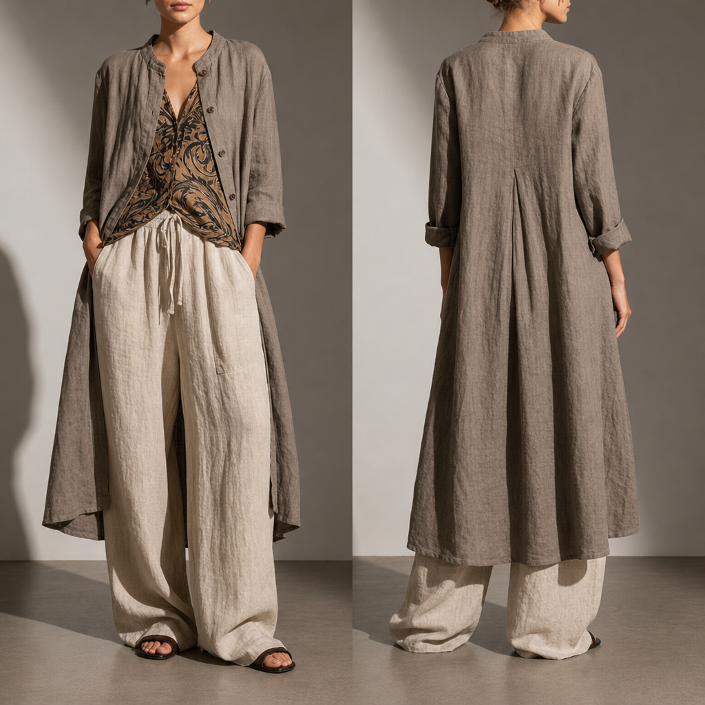 Assisi Boho Linen 3-Piece Set in Natural