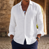 Assisi Linen Casual Shirt in White