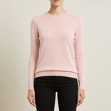 Avila Cashmere Crew Neck Sweater in Pink