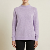 Avila Cashmere Crew Neck Sweater in Light Purple