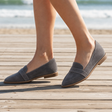 Beziers Orthopedic Soft Suede Loafers in Gray