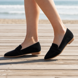 Beziers Orthopedic Soft Suede Loafers in Black