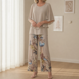 Carvoeiro Layered Floral Two-Piece Set in Dessert