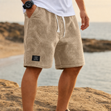Ceret Waffle Knit Shorts in Beige