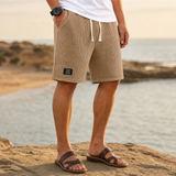 Ceret Waffle Knit Shorts in Brown