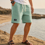 Ceret Waffle Knit Shorts in Green