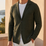Coimbra Knit Blazer in Dark Green