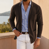 Coimbra Knit Blazer in Brown