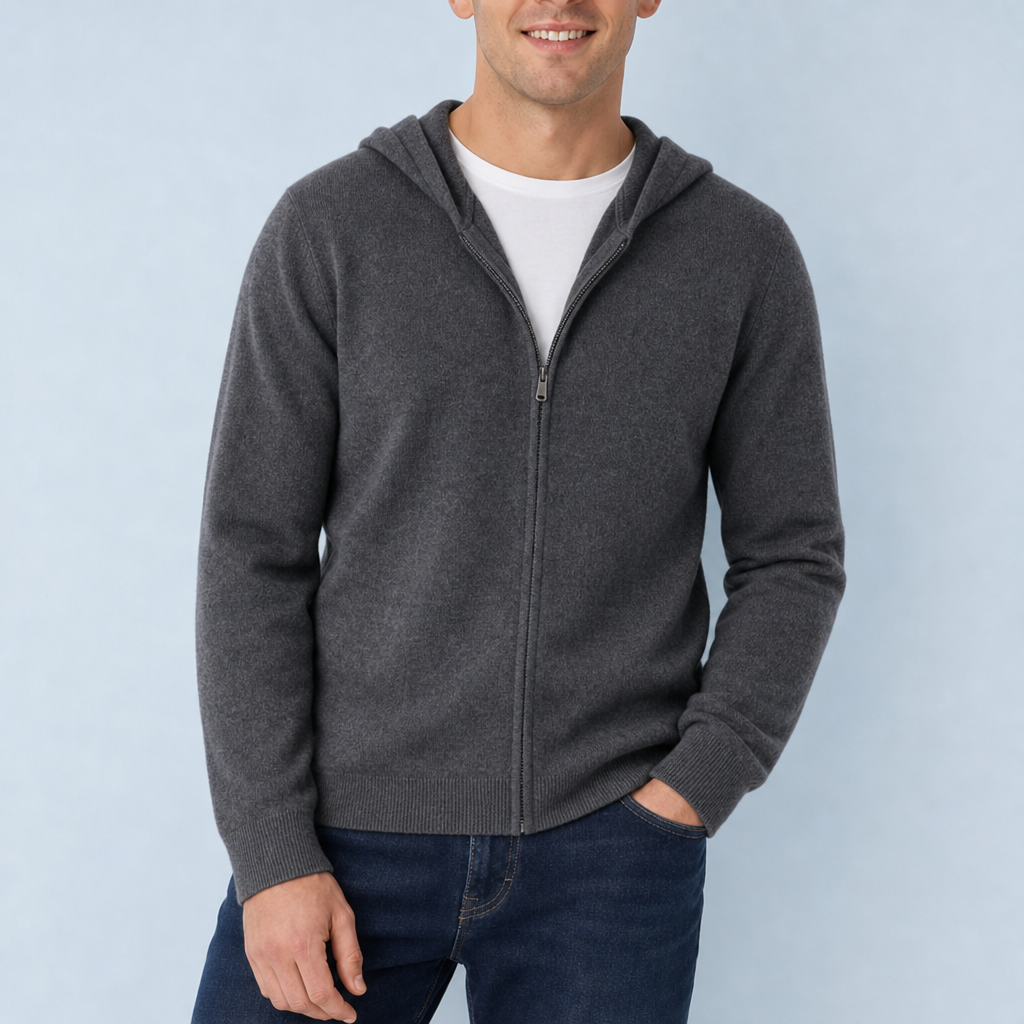 Como Zip Hoodie in Dark Gray