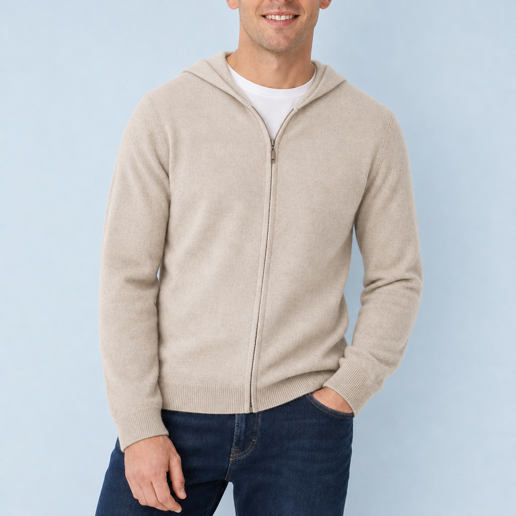 Como Zip Hoodie in Sand