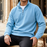 Delphi Quarter-Zip Pullover Sweatshirt in Blue