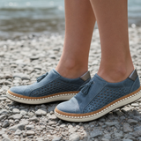 Erice Orthopedic Perforated Slip-Ons in Blue
