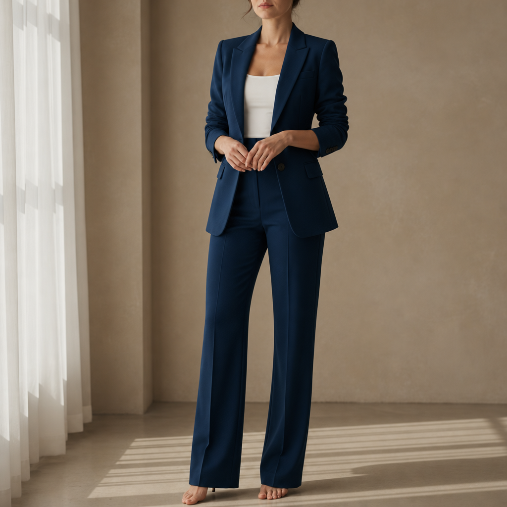 Estoril Tailored Two-Piece Suit in Navy