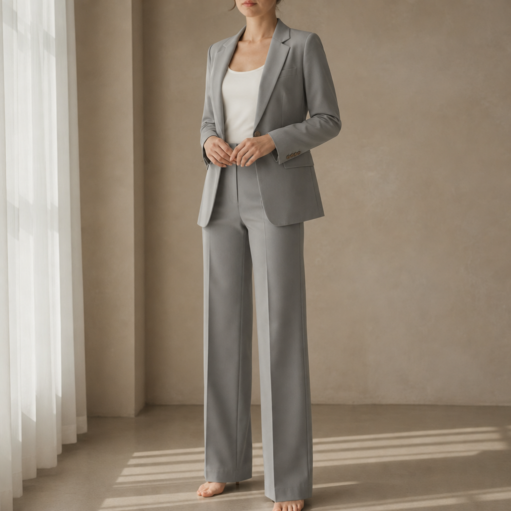 Estoril Tailored Two-Piece Suit in Gray