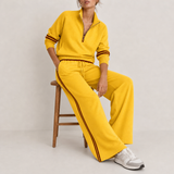 Fiesole Quarter-Zip Knit Set in Yellow