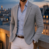 Figueres Knit Tailored Blazer in Silver