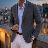 Figueres Knit Tailored Blazer in Gray