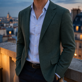 Figueres Knit Tailored Blazer in Green
