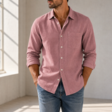 Formentor Casual Cotton Button-Up in Pink