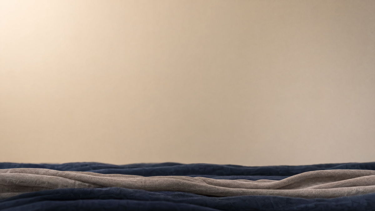 Navy wool cloth in close detail