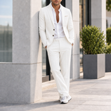 Hydra Slim Fit Suit Set in White