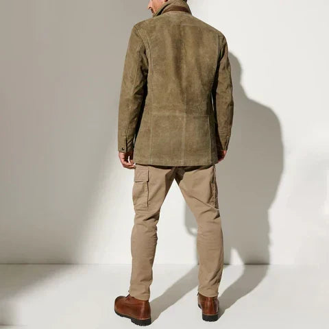 Men’s Conversano Leather Button-Up Jacket