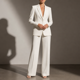 Lerici Tailored Two-Piece Suit Set in White