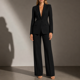 Lerici Tailored Two-Piece Suit Set in Black