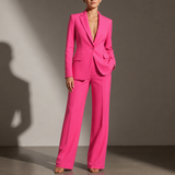 Lerici Tailored Two-Piece Suit Set in Pink
