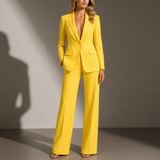 Lerici Tailored Two-Piece Suit Set in Yellow