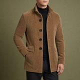 Methoni Corduroy Button Jacket in Light Brown