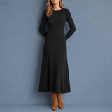 Modica Cable-Knit Maxi Dress in Black