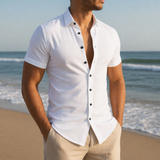Monreale Muscle Fit Button Shirt in White